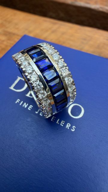 If there’s one thing about our clients is that they love a deep blue sapphire 💙 

This channel-set sapphire and diamond eternity band is three rows of beauty! 

Style number: 5034430
