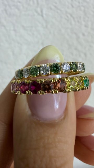 Colored gemstone bands >>> 

Want to make a fully custom piece? Send us a message 💫

Style numbers: 
Mixed Sapphires - 791995
Emerald & Diamond - 5063882