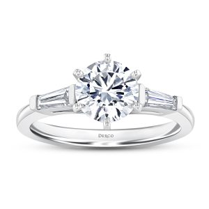Platinum Tapered Baguette Diamond Engagement Ring