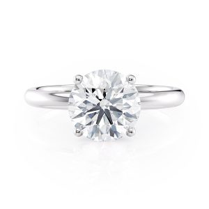 Platinum Rounded 2mm Solitaire engagement ring