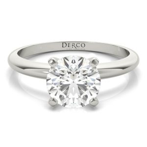 Platinum Solitaire 4 Prong Engagement Ring