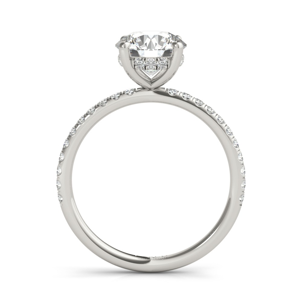 14K White Gold Hidden Halo Engagement Ring with 1.51 Carat Radiant Diamond 14K White Gold Hidden Halo Engagement Ring with 1.51 Carat Radiant Diamond