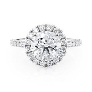 Platinum Halo Engagement Ring