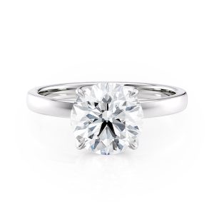 Platinum Tulip Solitaire engagement ring