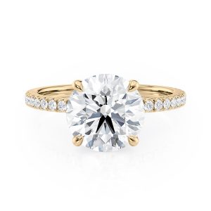 18K Yellow Gold Floating Engagement Ring