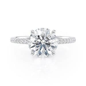 Platinum Gold Petite Cathedral Engagement Ring