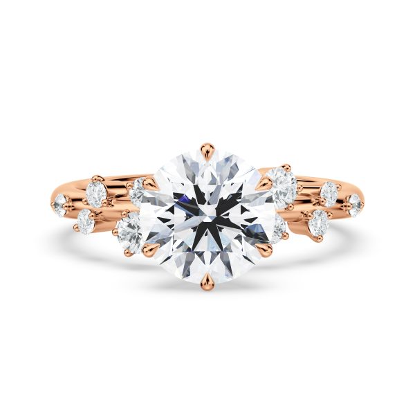 14K Rose Gold Snow Drift Engagement Ring