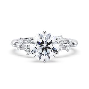 Platinum Snow Drift Engagement Ring