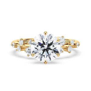 18K Yellow Gold Snow Drift Engagement Ring