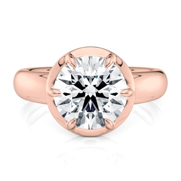 14K Rose Gold Bold 6 Prong Ring