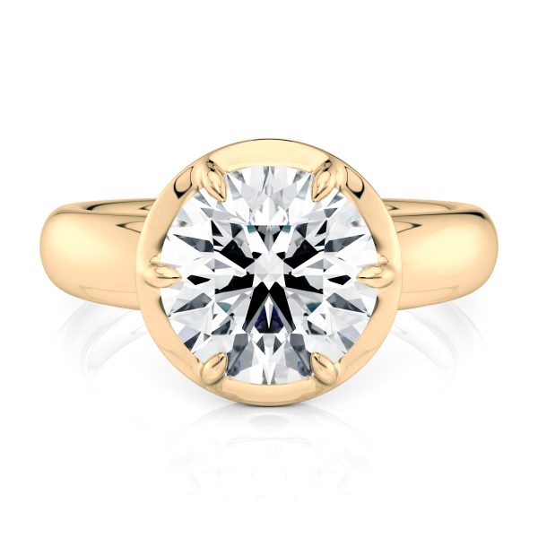 18K Yellow Gold Bold 6 Prong Ring