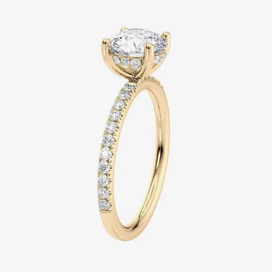 Hidden Halo Engagement Rings
