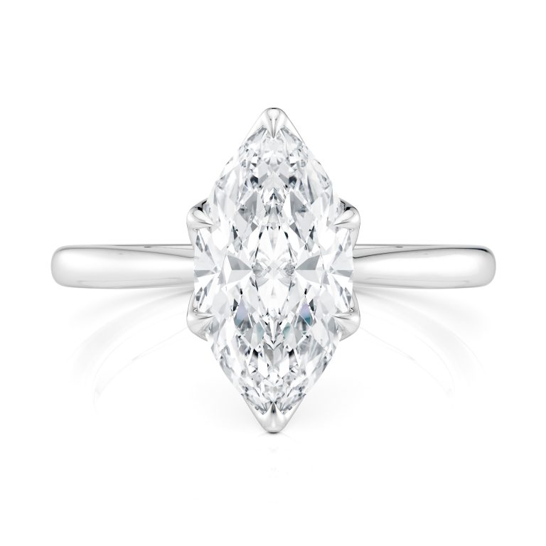 platinum gold cathedral tulip marquise solitaire with marquise shape diamond