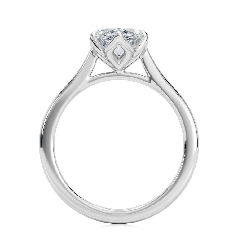 platinum gold cathedral tulip marquise solitaire with marquise shape diamond