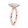 14k rose gold cathedral tulip marquise solitaire with marquise shape diamond