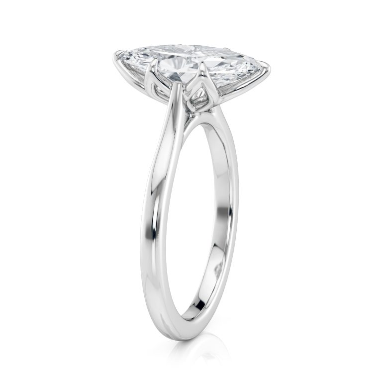 platinum gold cathedral tulip marquise solitaire with marquise shape diamond