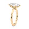 18k yellow gold cathedral tulip marquise solitaire with marquise shape diamond