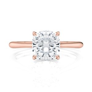 14K Rose Gold Cushion Cathedral Petal