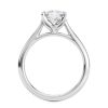 14k white gold cushion cathedral petal with cushion shape diamond