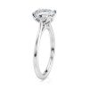 14k white gold cushion cathedral petal with cushion shape diamond