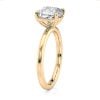 14k yellow gold floating basket cushion cut solitaire engagement ring with cushion shape diamond